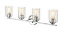 Millennium Lighting Chrome 100W 4-Light Medium E-26 Vanity Fixture 