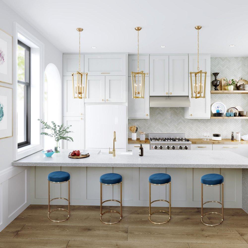 Millennium Lighting Modern Gold 5-Light Pendant Light 