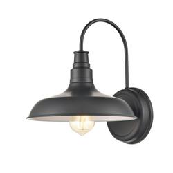 1-Light Outdoor Wall Sconce in Powder Coated Black