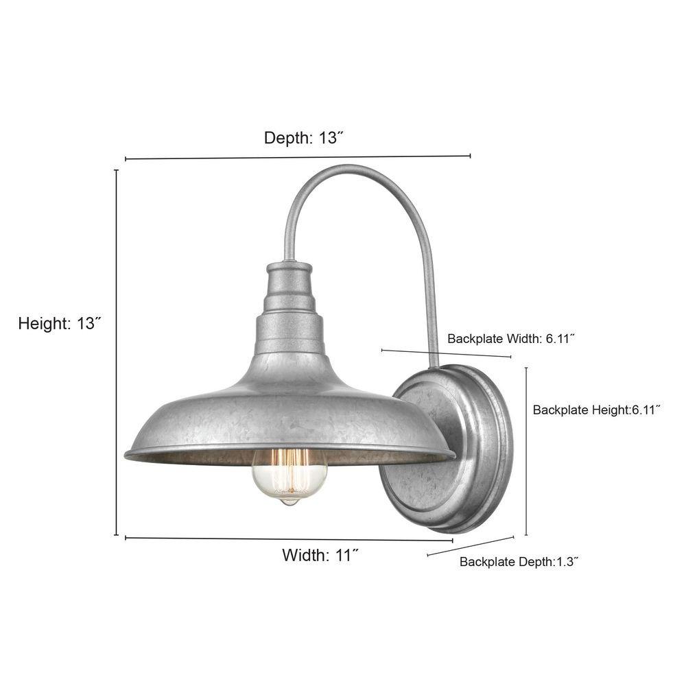 Millennium Lighting Powder Coated Black 100W 1-Light Medium E-26 Outdoor Wall Sconce 