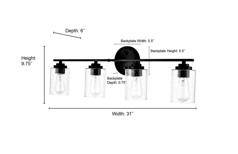 Millennium Lighting Satin Nickel 4-Light Vanity Fixture 