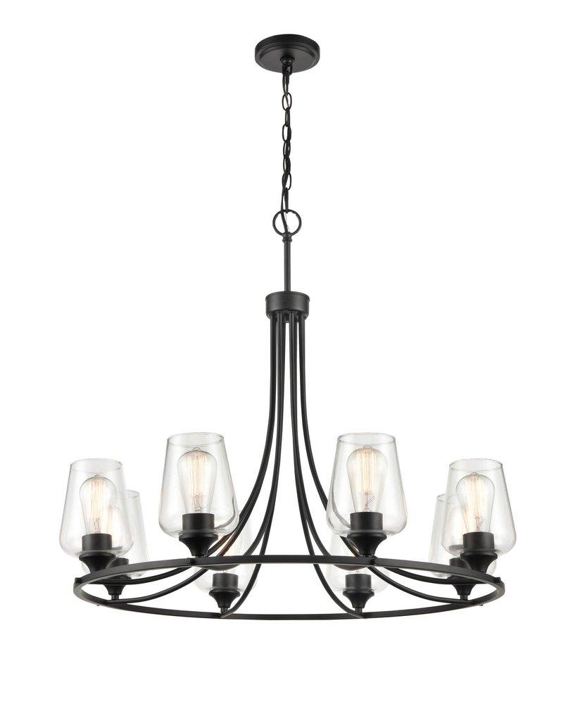 Millennium Lighting Matte Black 8-Light Chandelier Ceiling Light 