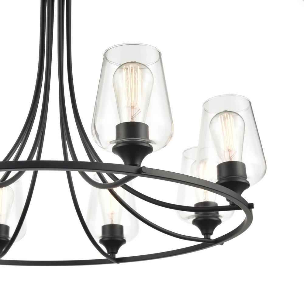 Millennium Lighting Matte Black 100W 8-Light Medium E-26 Chandelier 