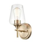 100W 1-Light Medium E-26 Vanity Fixture in Modern Gold