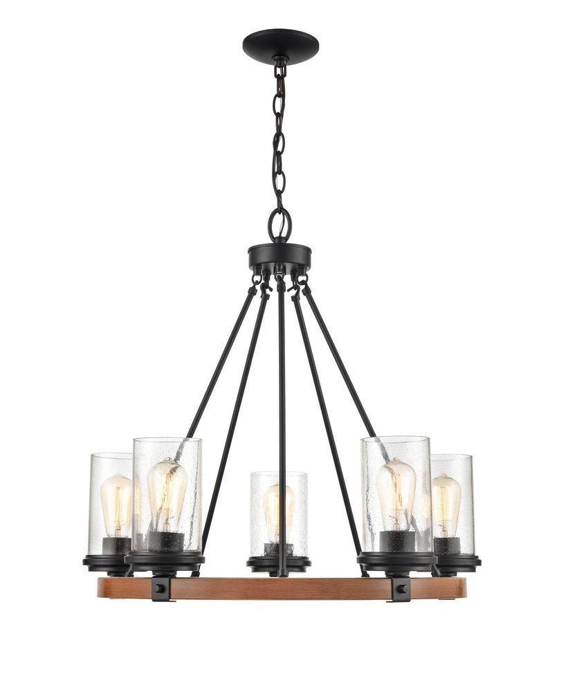 Millennium Lighting Matte Black 5-Light Chandelier Ceiling Light 