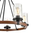 Millennium Lighting Matte Black/Wood Grain 100W 5-Light Medium E-26 Chandelier 