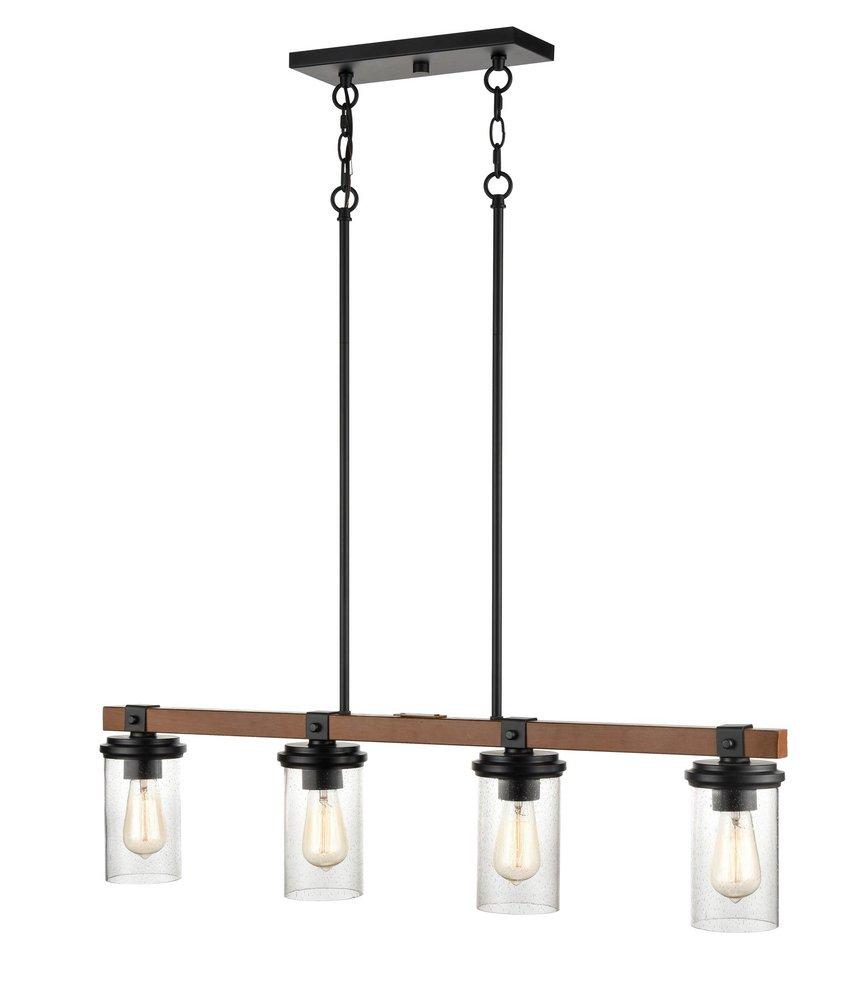 Millennium Lighting Matte Black 4-Light Island Light 