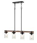 Millennium Lighting Matte Black 4-Light Island Light 