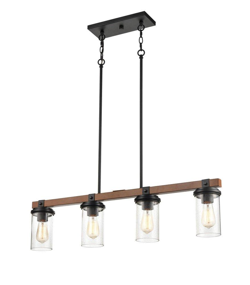 Millennium Lighting Matte Black 4-Light Island Light 