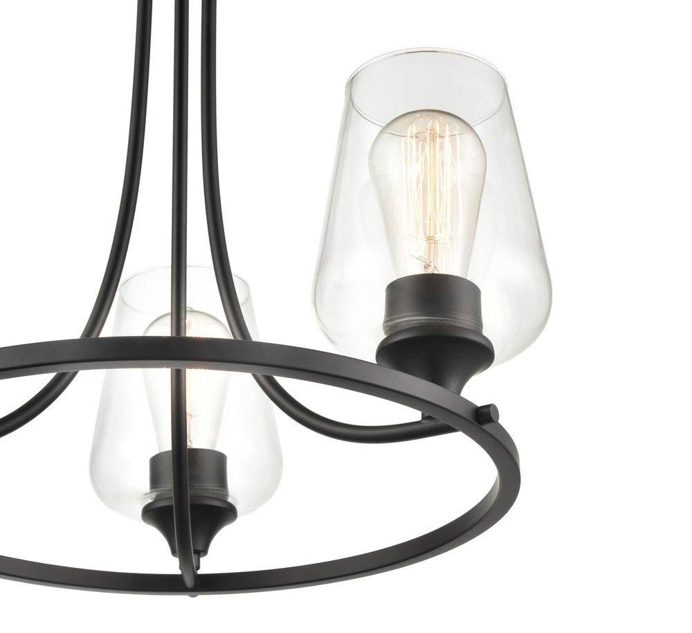 Millennium Lighting Matte Black 3-Light Chandelier Ceiling Light 