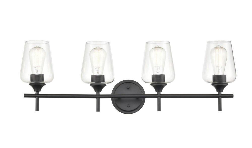Millennium Lighting Matte Black 4-Light Vanity Fixture 