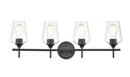 4-Light Vanity Fixture in Matte Black