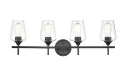 4-Light Vanity Fixture in Matte Black