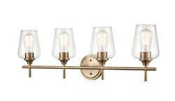 4-Light Vanity Fixture in Modern Gold