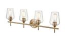 Millennium Lighting Modern Gold 100W 4-Light Medium E-26 Vanity Fixture 