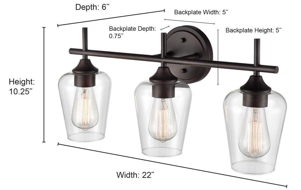 Millennium Lighting Chrome 3-Light Vanity Fixture 