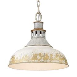 KINSLEY LARGE PENDANT IN AGED GALVA