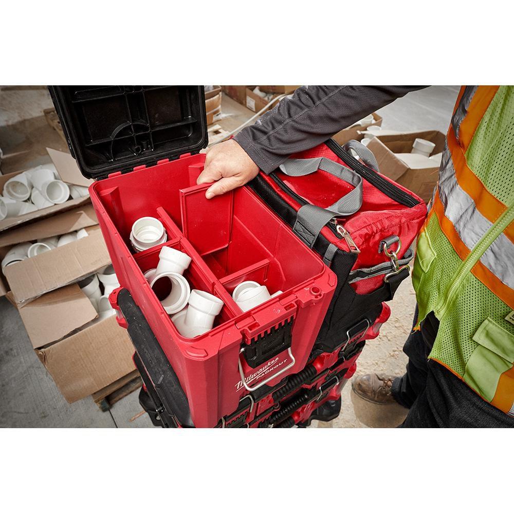 Milwaukee&reg; Red 16-1/5 x 10 in. Plastic Tool Box 