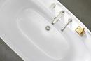 Sterling White 60-3/16 x 34-1/4 in. Freestanding Bathtub with Center Rear Drain 