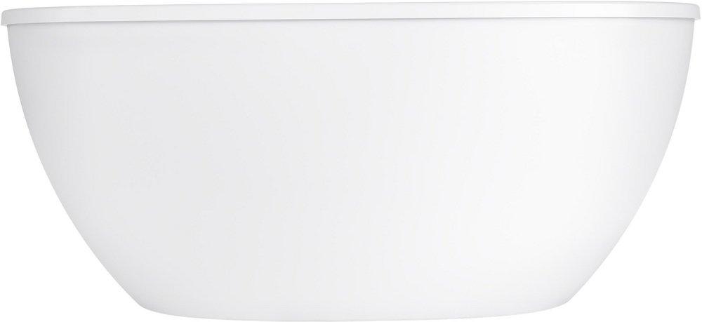 Sterling White 60-3/16 x 34-1/4 in. Freestanding Bathtub with Center Rear Drain 