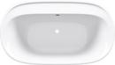Sterling White 60-3/16 x 34-1/4 in. Freestanding Bathtub with Center Rear Drain 