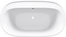 Sterling White 60-3/16 x 34-1/4 in. Freestanding Bathtub with Center Rear Drain 