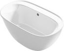 Sterling White 60-3/16 x 34-1/4 in. Freestanding Bathtub with Center Rear Drain 