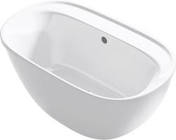 60-3/16 x 34-1/4 in. Freestanding Bathtub with Center Rear Drain in White