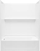 60 x 30 in. Vikrell Tub & Shower Unit with Left Drain in White 
