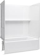 60 x 30 in. Vikrell Tub & Shower Unit with Backerboards Left Drain in White 