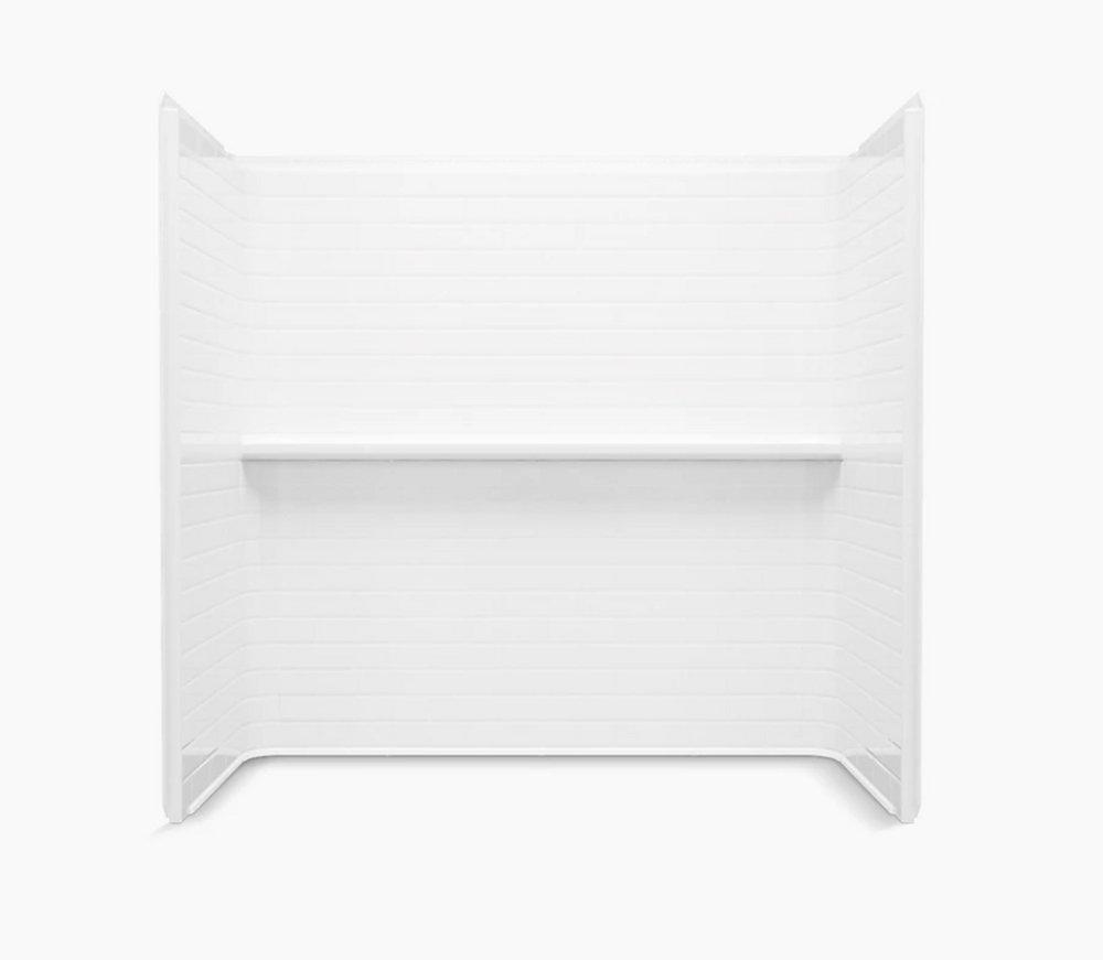 Sterling White 30 in. Shower Wall in White 