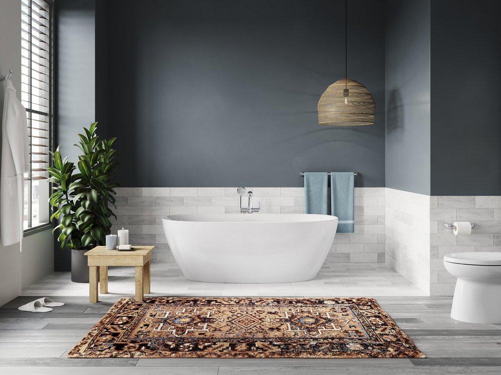 Sterling White 59-1/16 x 29-9/16 in. Freestanding Bathtub Center 