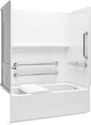 60 x 30 in. Vikrell Tub & Shower Unit with Right Drain in White 