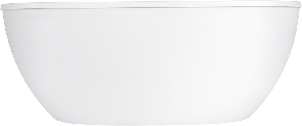 Sterling White 65-7/16 x 36-1/4 in. Freestanding Bathtub with Center Rear Drain 