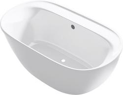 65-7/16 x 36-1/4 in. Freestanding Bathtub with Center Rear Drain in White