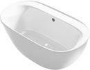 Sterling White 65-7/16 x 36-1/4 in. Freestanding Bathtub with Center Rear Drain 