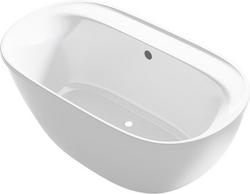 65-7/16 x 36-1/4 in. Freestanding Bathtub with Center Rear Drain in White