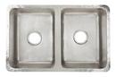 Thompson Stainless Steel 20 x 31 in. Brass 2 Bowl Drop-in Undermount Kitchen Sink 