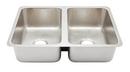 Thompson Stainless Steel 20 x 31 in. Brass 2 Bowl Drop-in Undermount Kitchen Sink 