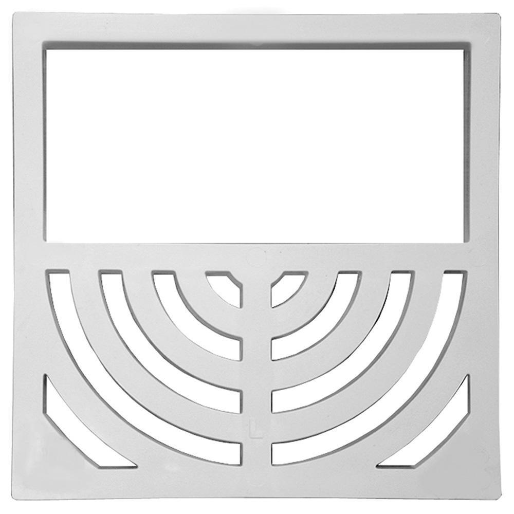 Jones Stephens White PVC Three-Quarter Top Grate 