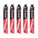 Milwaukee&reg; Black 6 in. Reciprocating Saw Blade (Pack of 5) 