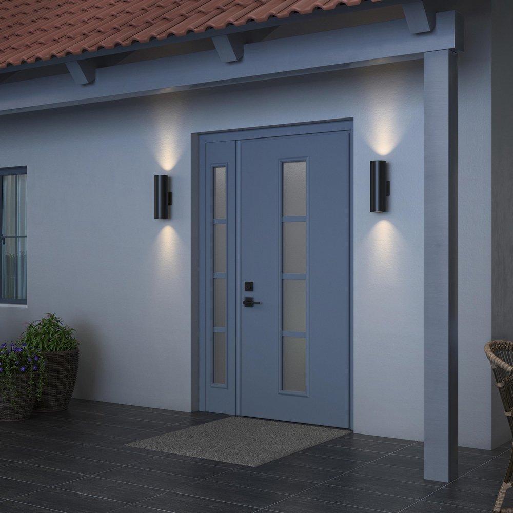 Millennium Lighting Matte Black 60W 2-Light Medium E-26 Outdoor Wall Sconce 