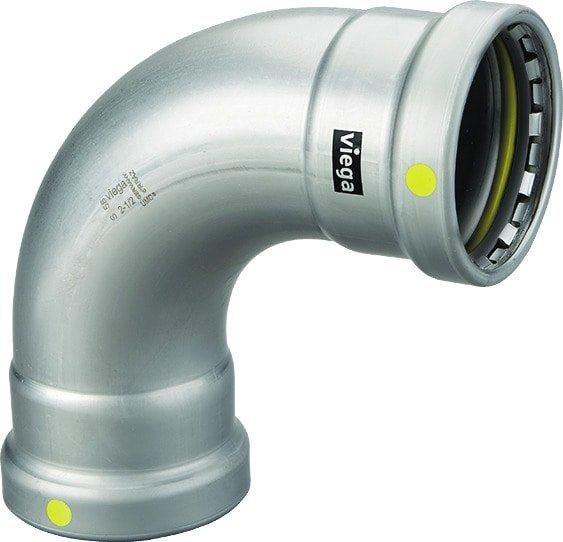 Viega Press Zinc Nickel Coated Carbon Steel 90 Degree Elbow and HNBR Sealing 