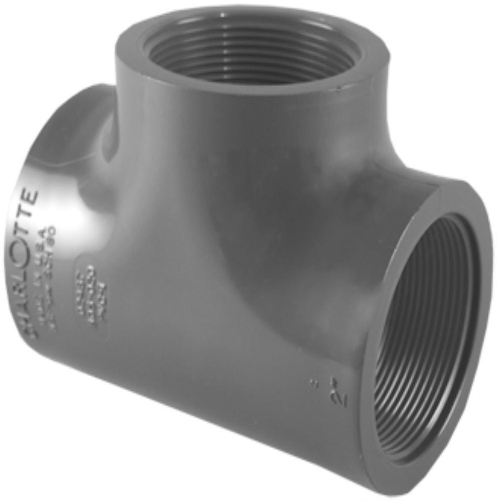 Grey Sch. 80 PVC FIPT Tee Threaded 