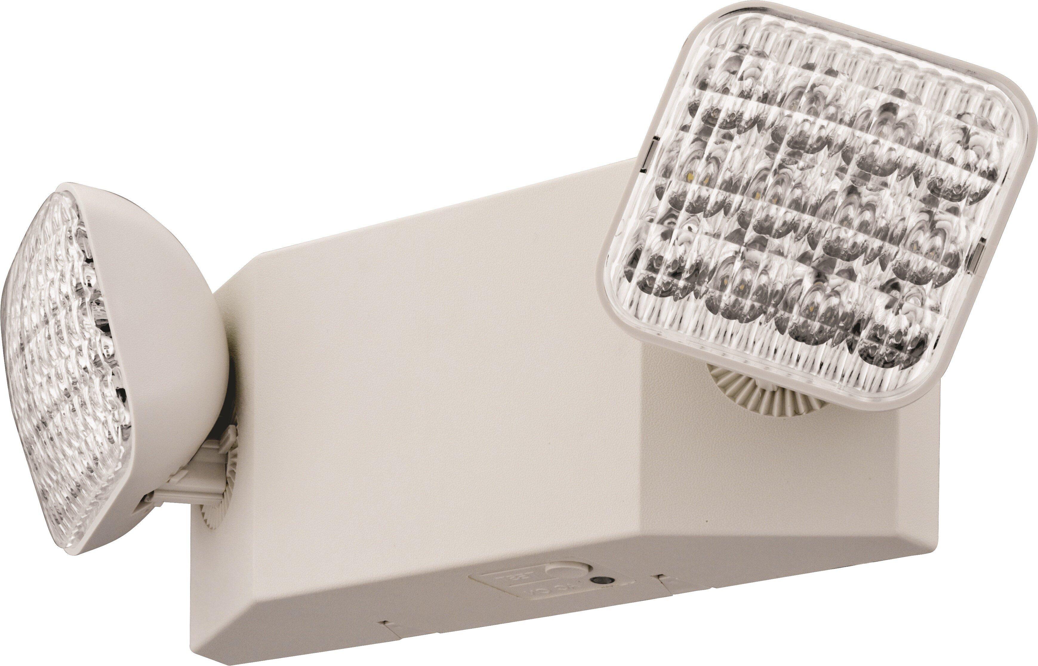 Lithonia Lighting Ivory White 14-5/8 x 3-3/4 in. 2W 2-Light 5000K LED Emergency Light 