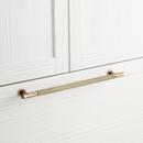Signature Hardware Antique Brass 14 in. Rectangular Knurled Appliance Pull 