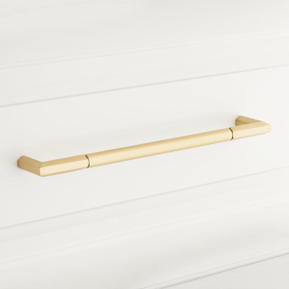 Signature Hardware Satin Brass 8-1/2 in. Rectangular Cabinet Pull 