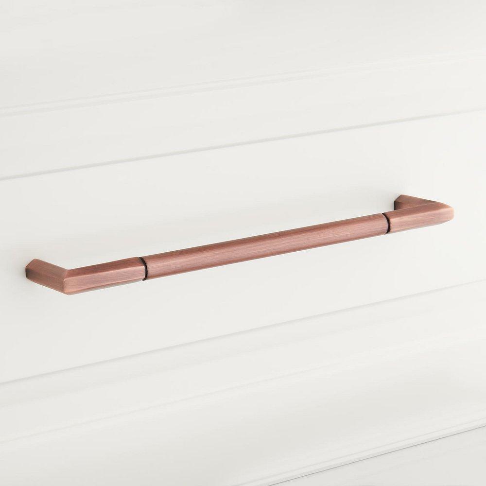 Signature Hardware Antique Copper 6-1/2 in. Rectangular Cabinet Pull 