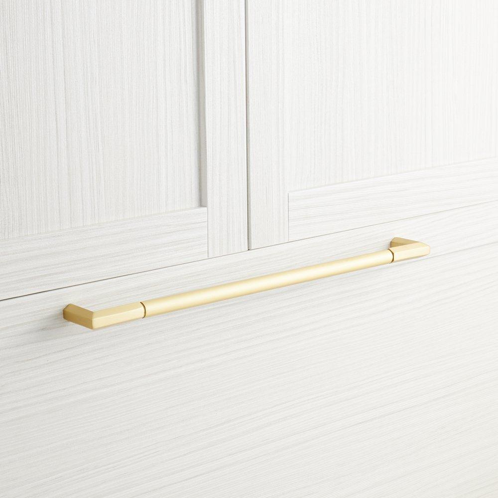 Signature Hardware Satin Brass 18-5/8 in. Rectangular Appliance Pull 