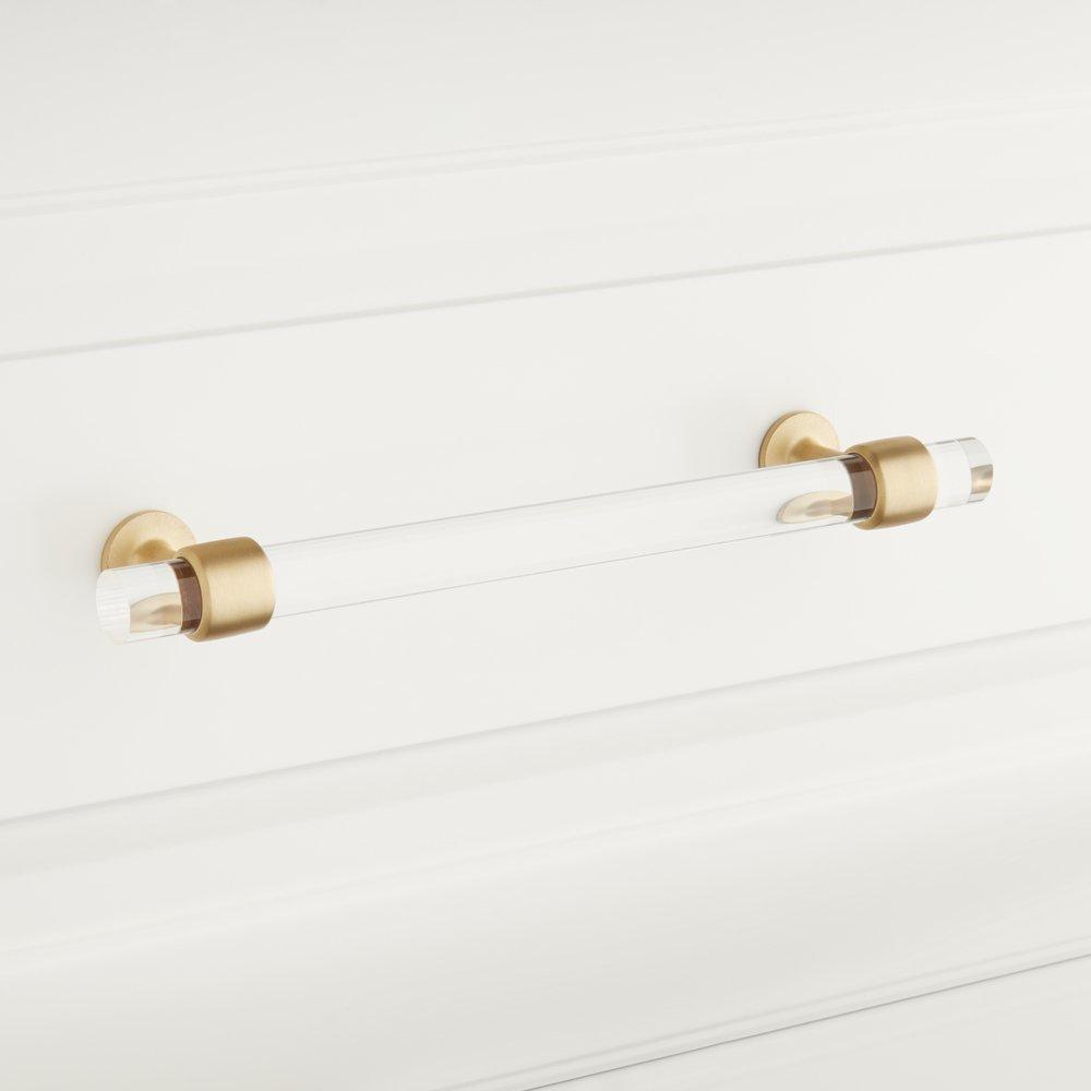Signature Hardware Satin Brass 7-7/8 in. Cabinet Pull 